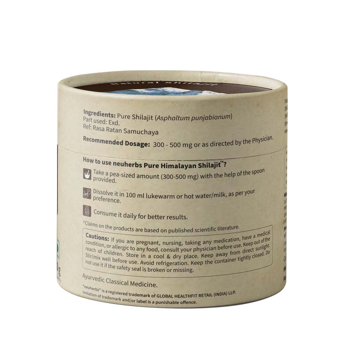 Neuherbs Shilajit - 20g | Pure Himalayan Shilajeet Supplement For Men & Women With 75% Fulvic Acid | Boost Energy, Stamina & Strength | Lab Tested For Heavy Metal