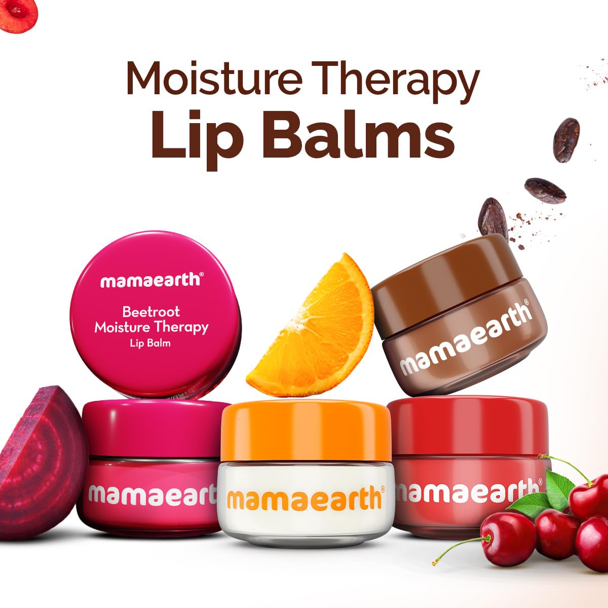 Mamaearth Cocoa Moisture Therapy Lip Balm For Dry & Chapped Lips 15 G|Heals, Brightens|Glossy Finish|Coconut Oil, Cocoa Butter, Vitamin E, Ceramides, Kojic Acid|100% Free Of Petroleum Jelly,White
