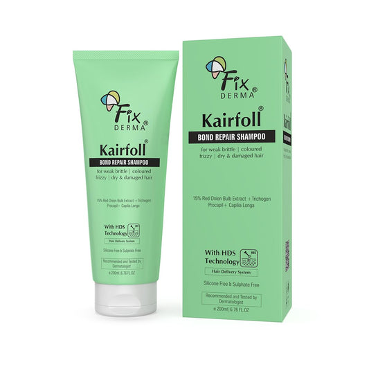 Fixderma Kairfoll Bond Repair Shampoo | 15% Red Onion Shampoo with Castor Oil for Hair Growth (Bond Repair Shampoo, 200 ml (Pack of 1)