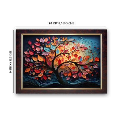 Premium Sparkle Lamination, Colorful Tree Photo Frame, Copper Gold, 14x20 Inch 22819
