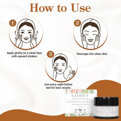 Sadhev Ayurvedic Rejuviniating Night Time Cream With Bakuchi