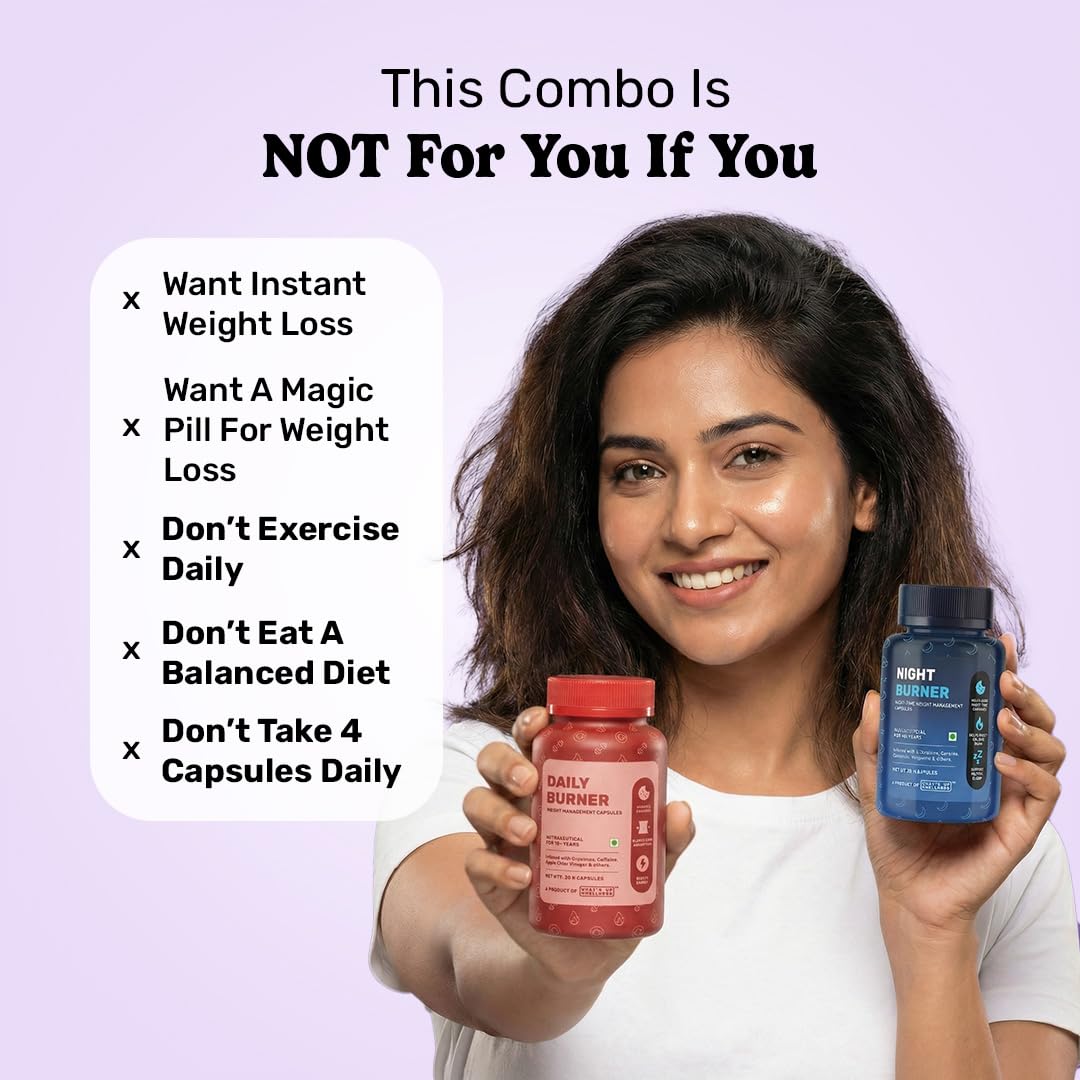 What’s Up Wellness Daily + Night Burner Combo | GLP1 for Weight Loss, Boosts Metabolism and Curbs Cravings | 24-Hour Weight Management | Burn Fat Day & Night