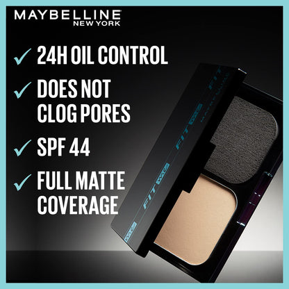 Maybelline New York Ultimate Powder Foundation, Full Matte Coverage, SPF44, 24H Oil Control, Fit Me, Shade 120, 9g