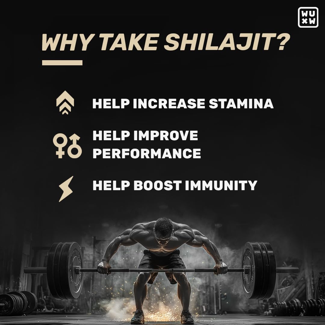 What's Up Wellness Shilajit/Shilajeet Gummies | 200 Mg Resin With Ashwagandha, Black Musli | Improves Strength, Stamina And Overall Immunity| No Added Sugar| Shilajit for Men & Women | 30 Gummies