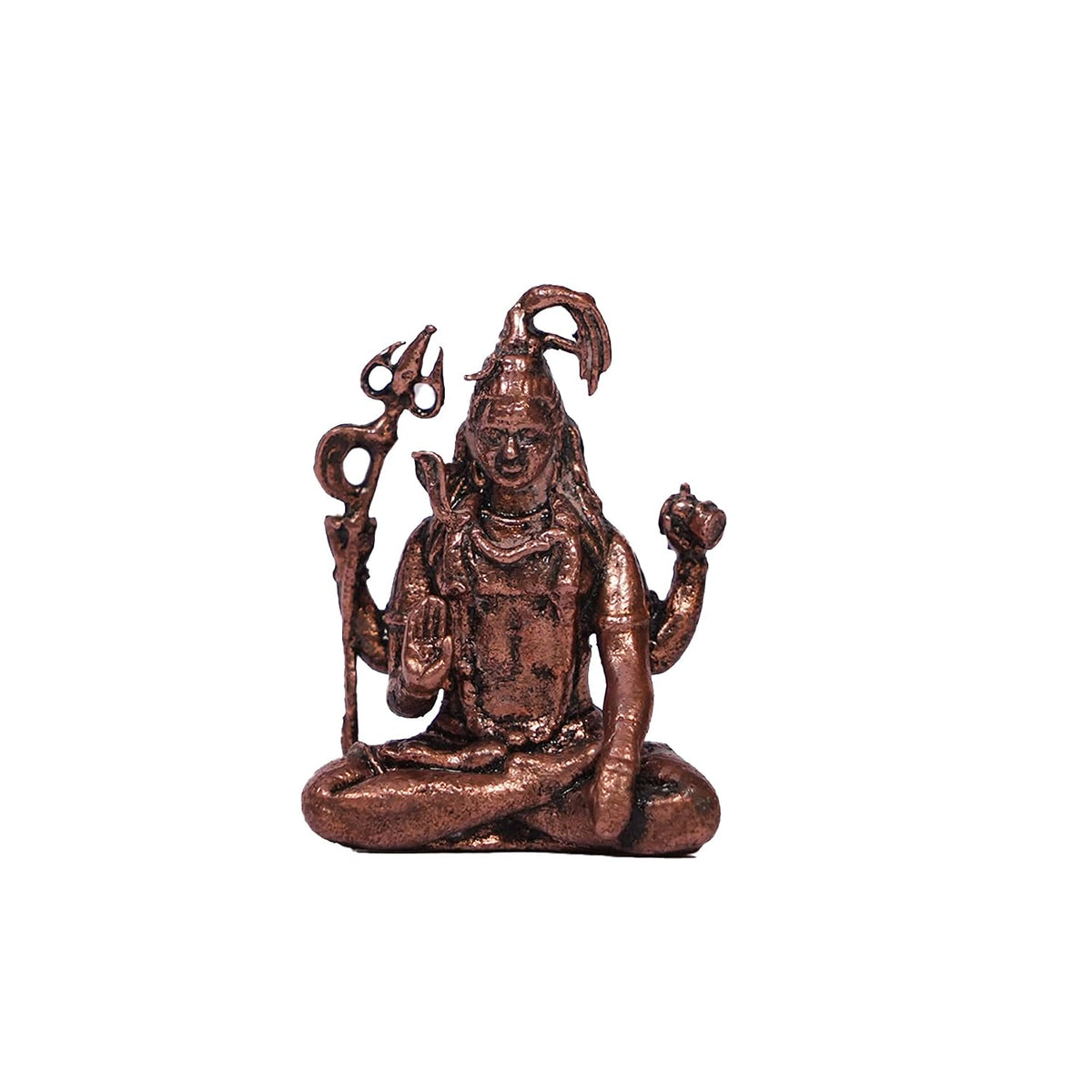 Pure Copper Shivji (Mahakaal) Murti | Handcrafted Copper Idol for Pooja Room, Vastu Decor | Traditional & Auspicious Religious Hindu God Showpiece & Gift Item | 25gm (3.5x2.5 cm)
