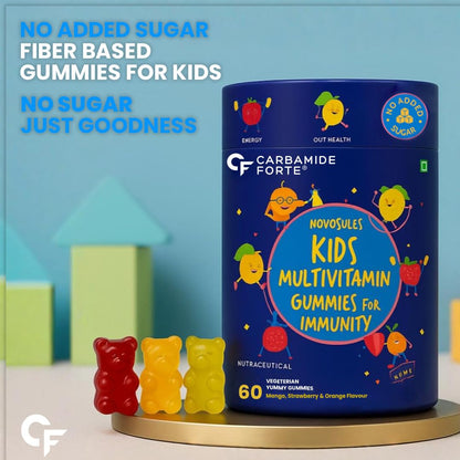 Carbamide Forte Multivitamin For Kids | Multivitamin Gummies For Kids | Multivitamin Gummies For Immunity | Vitamin Gummies For Immunity With No Added Sugar | 60 Gummy Bears