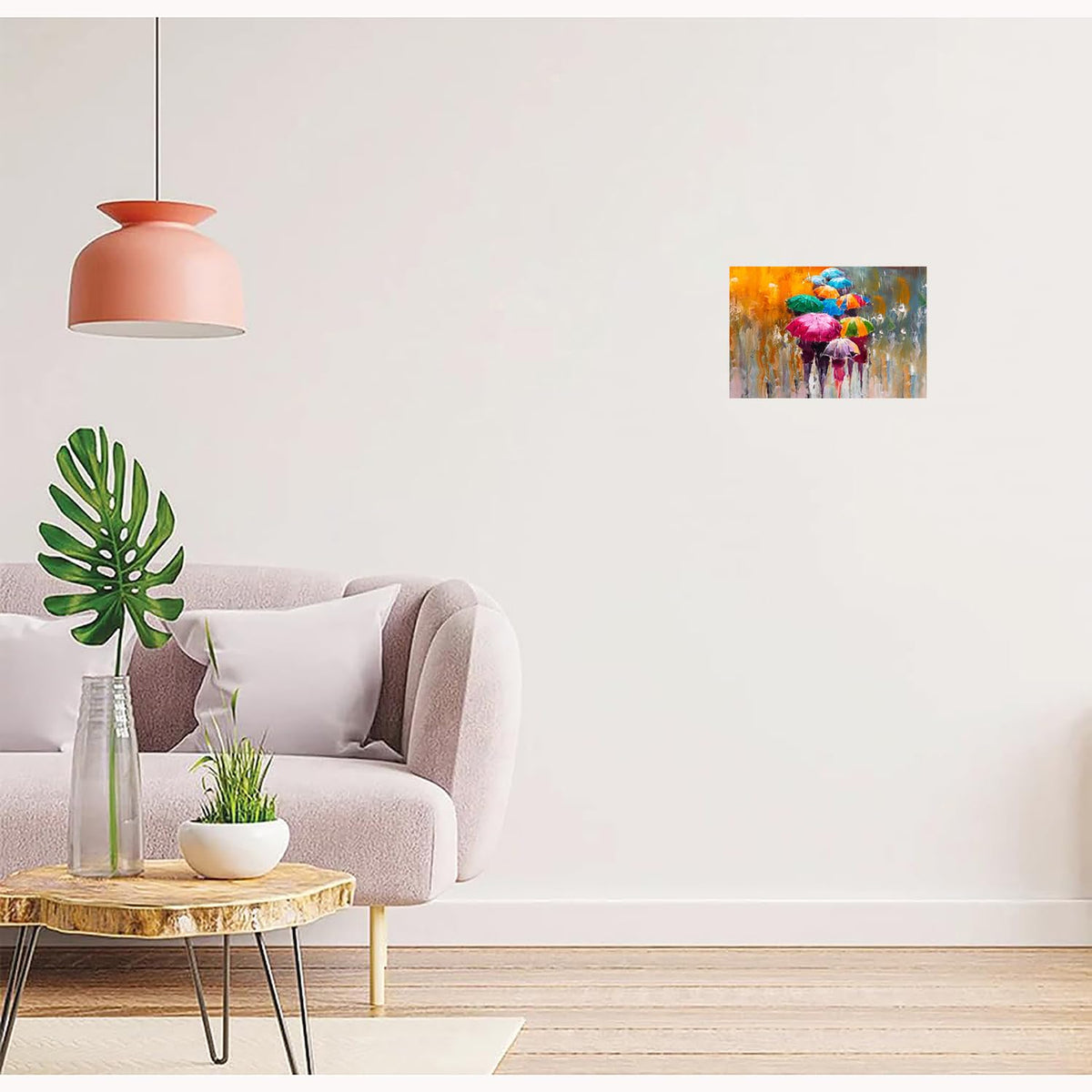 Umbrella Paintings for Living room, Umbrella Poster Big Size with Sparkle Coated Lamination - 2776 (Self Adhesive) 18x24 Inch