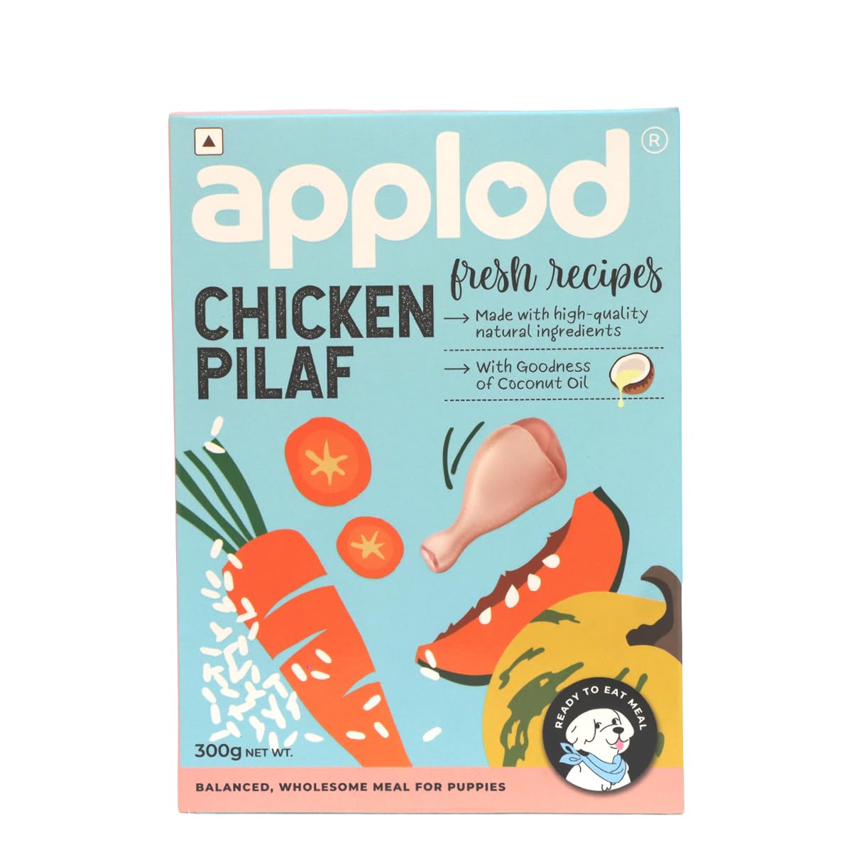 applod Chicken Pilaf Fresh Dog Food for Adult Dogs | High-Protein Chicken Meal for Muscle Strength & Easy Digestion | Complete & Balanced Fresh Nutrition | 300g