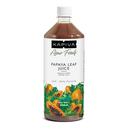 Kapiva Papaya Leaf Juice | No Artificial Colours & Flavours | Healthy Platelet Count | For Better Immunity & Digestion