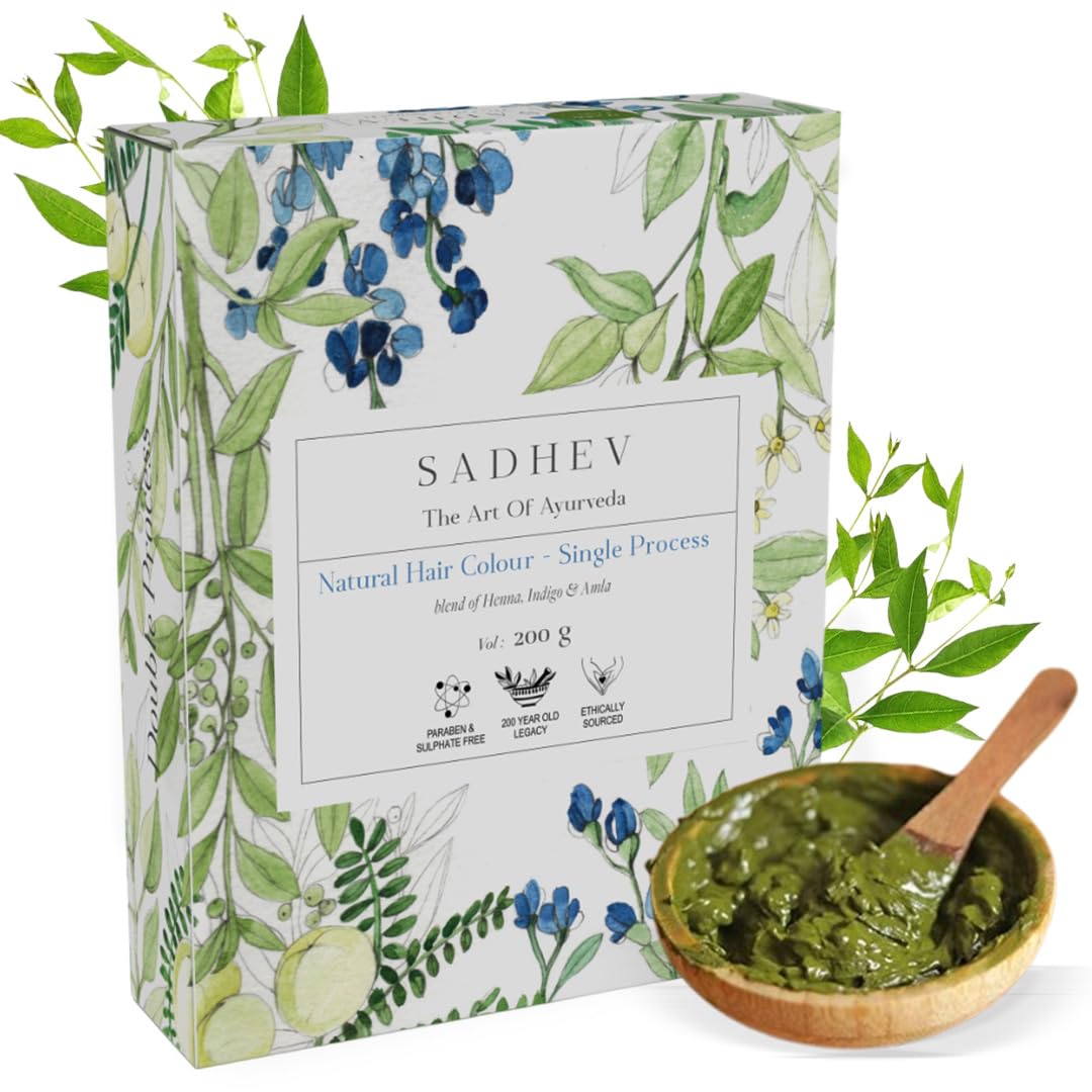 Sadhev Ayurvedic 100% Organic Plant-Based Natural Henna Powder For Hair