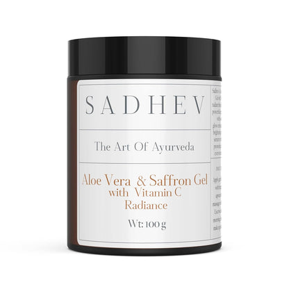 Sadhev's Aloe Vera & Saffron Face Gel with Vitamin C For Radiance, Suitable for All Skin Type, Paraben & Sulphate Free