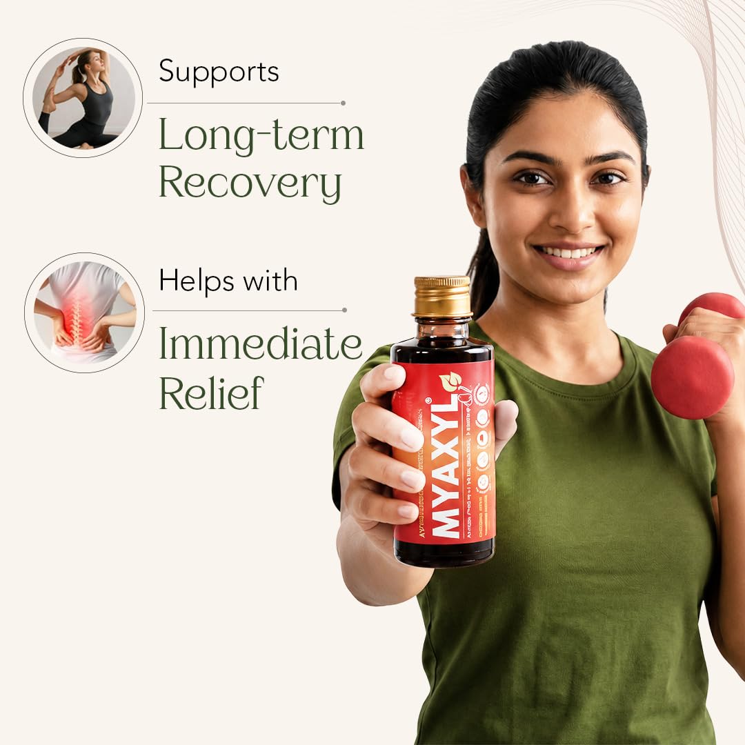 Kerala Ayurveda Myaxyl Oil | Ayurvedic Pain Relief Oil for Back Pain, Knee Pain, Joint & Muscle Pain | Fast-Absorbing, Non-Greasy Formula | 200ml