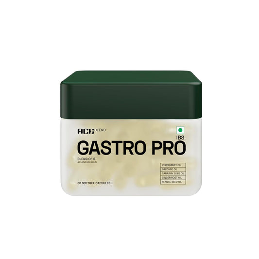 Ace Blend IBS Gastro Pro | 60 Softgels | Ayurvedic IBS with 5 Gut-Healing Oils | Relieves Bloating, Gas & Candida | Targets Fungal Overgrowth for Gut Relief