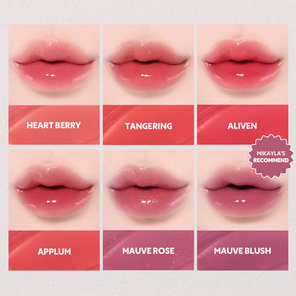 TIRTIR Waterism Tinted Lip Gloss, Kiss Ready Lipgloss, 12H Long Lasting Non Sticky Natural Tinted Glow Korean Multiuse Cheek and Lip Tint for Women gift, #18 CHERRID, 1.8g