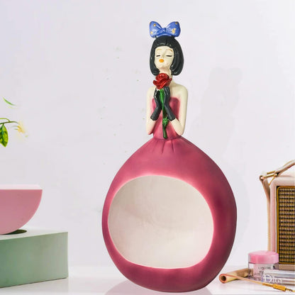 Versatile Doll Shaped Figurine Home Decor Decor (Pack of 1, Pink)