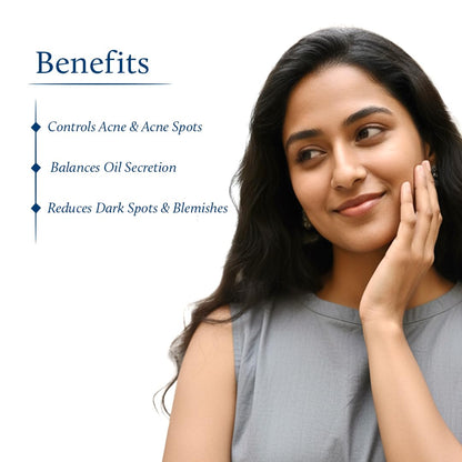 Blue Nectar Honey & Neem Face Wash for Oily & Acne Prone Skin | Natural Cleanser for Acne and Oil Control | Face Wash for Oily Skin with Vitamin C (11 Herbs, 200ml)