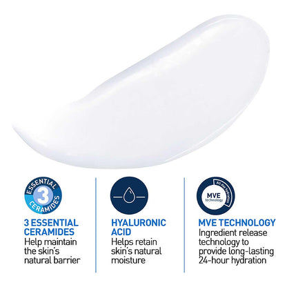 Cosmetic product with MVE technology label on a white background