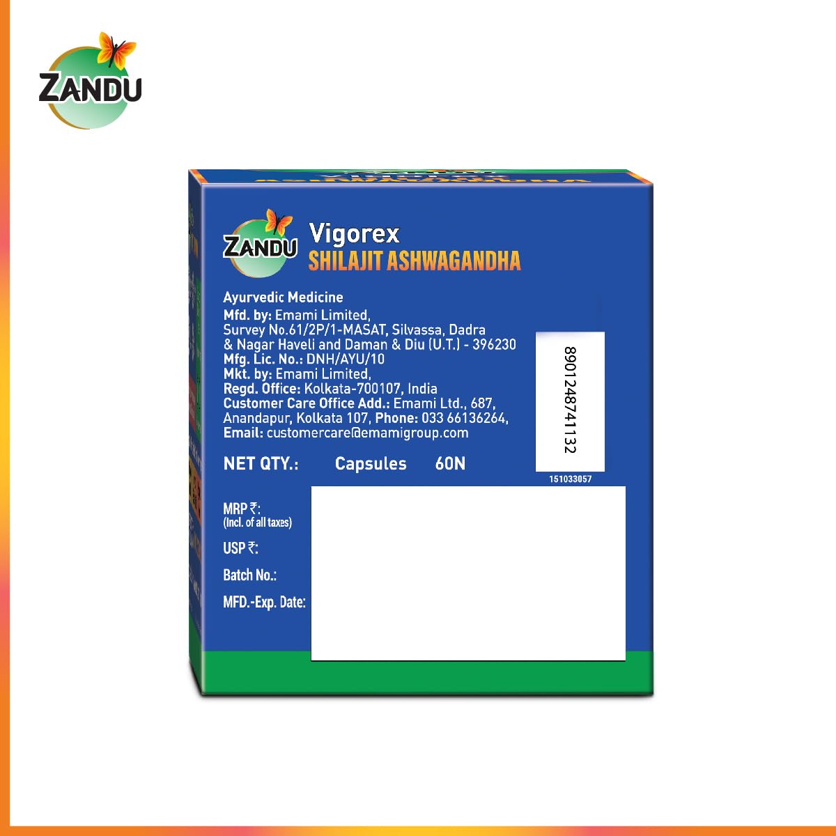 Zandu Vigorex Shilajit Ashwagandha Capsule