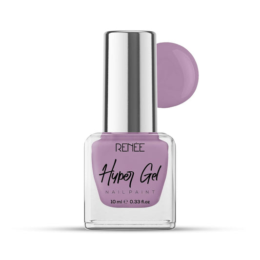 RENEE Hyper Gel Nail Paint - Lavender Mist| Quick Drying| Long Lasting| Chip resisting Formula with High Shine & Full Coverage| One Stroke Application| Acetone & Paraben Free| 10 Ml Each