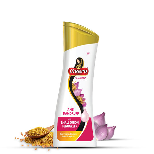 Meera Anti-Dandruff Shampoo, With Small Onion and Fenugreek, 180 ml