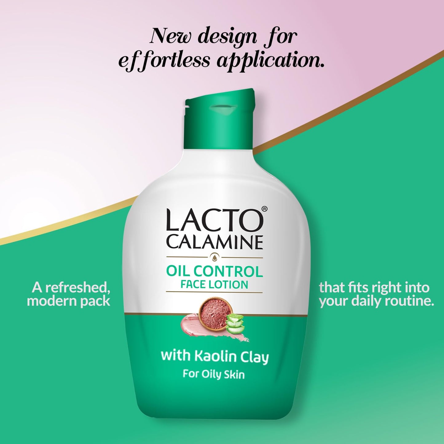 Lacto Calamine Face Lotion | 120ml | Daily Moisturizer For Face - Combination To Normal Skin | Kaolin Clay & Aloe Vera | Abosrbs Excess Oil | Fights Pimples, Darkspots & Blackheads | Body Lotion