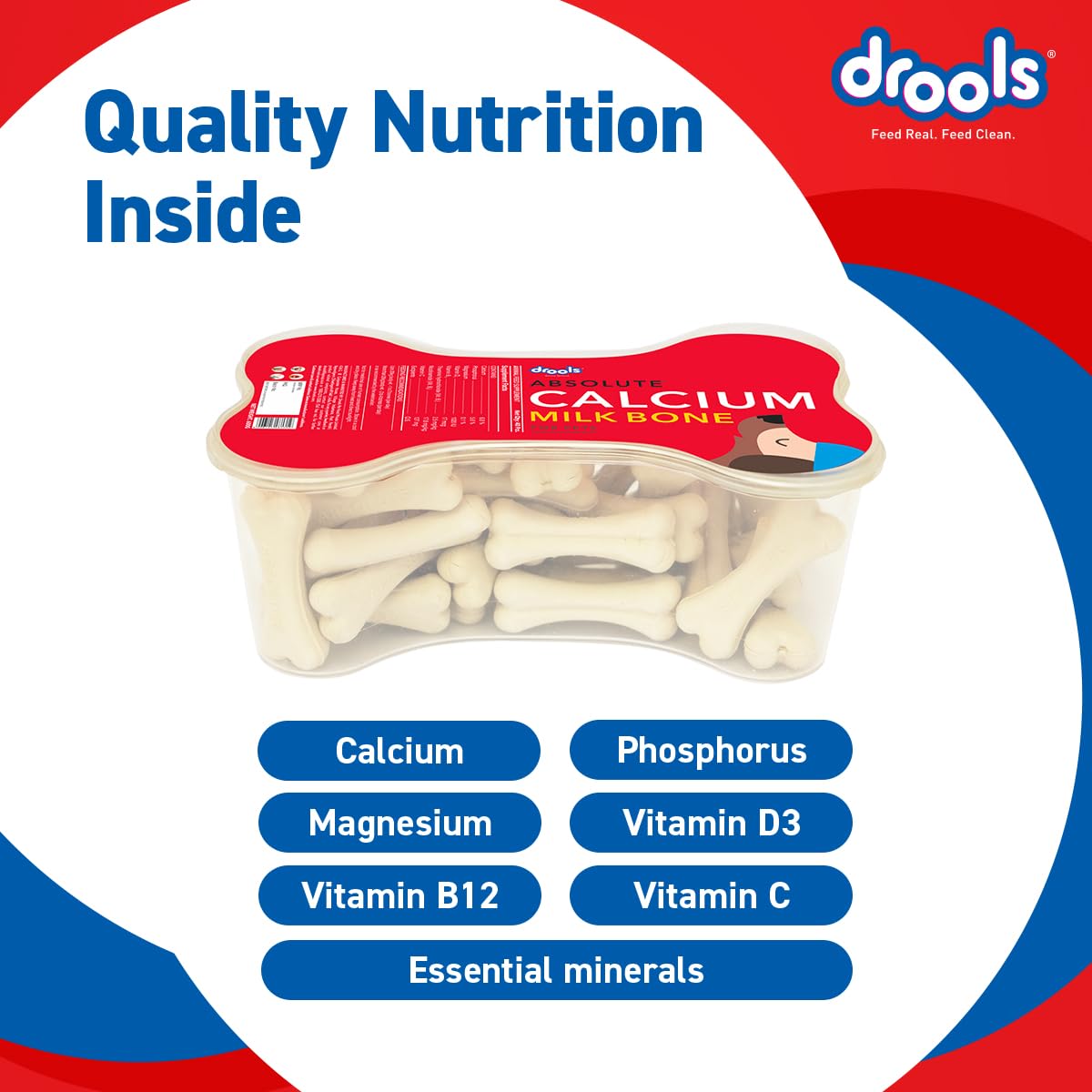 Drools Absolute Dog Supplement Treats 600g Jar (40 Pieces) | Supports Joint Health | Strengthens Teeth | Promotes Dental Cleaning | Easily Digestible | Suitable for All Life Stages (Standard)