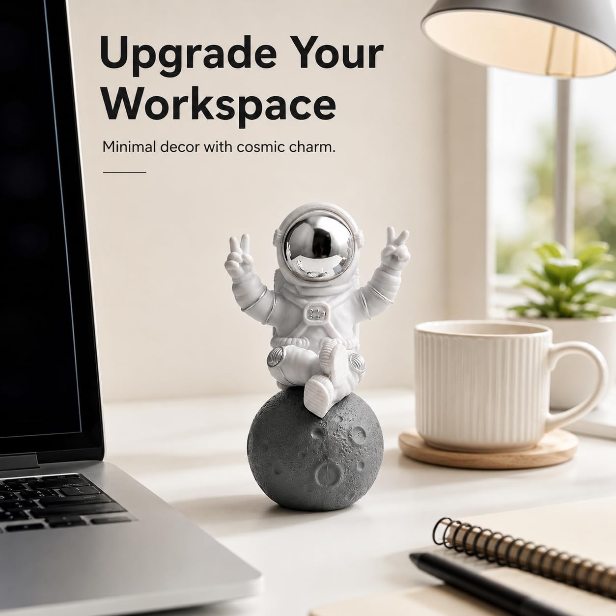 Street27® Cute Outer Space Astronaut Figurine Action Figure Toys Statue for Showpiece Home Living Room Decor Office Desktop Decoration Car Dashboard, Kids Birthday Party Gift, Resin