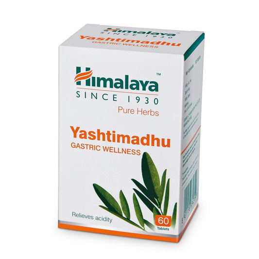 Himalaya Yashtimadhu gastric wellness supplement box on a white background