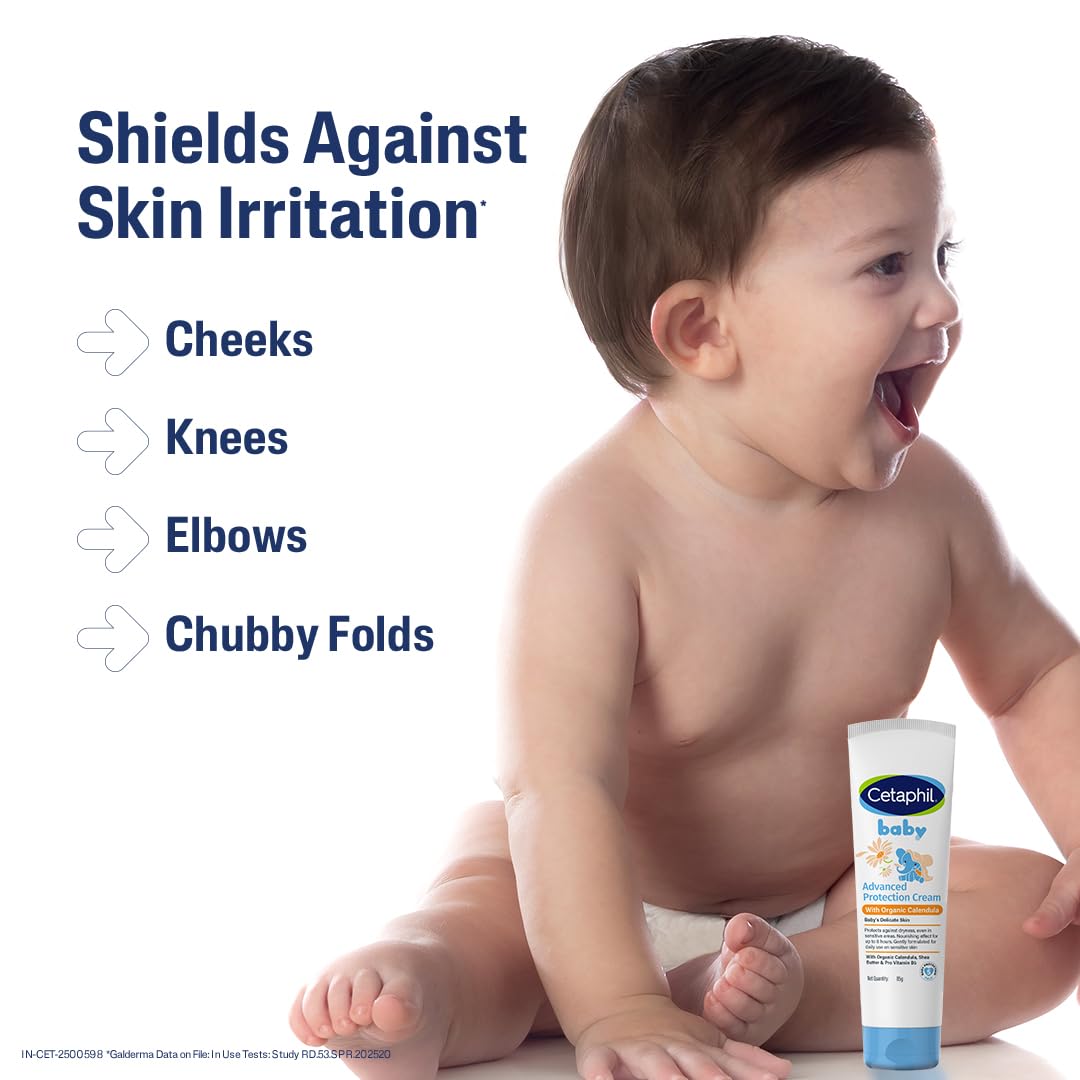 Cetaphil Baby Cream, Face & Body Moisturizing Cream | Advance Protection | Gentle & Soft with Organic Calendula 85gm