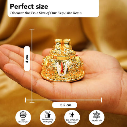 Tirupati Balaji Charan (4.7 cm) | Lord Venkateswara Feet Idol for Car Dashboard, Pooja Room, Home Decor & Office Desk | Venkateshwara Swamy Murti | Perumal Statue | God Idols for Gifting