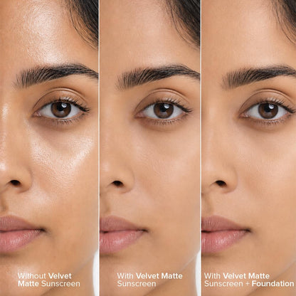 Daily Life Forever52 Velvet Matte Sunscreen SPF 50+ PA++++ | Lightweight Makeup Base | No White Cast | Hyaluronic Acid & Vitamin E | Matte Finish - 50g