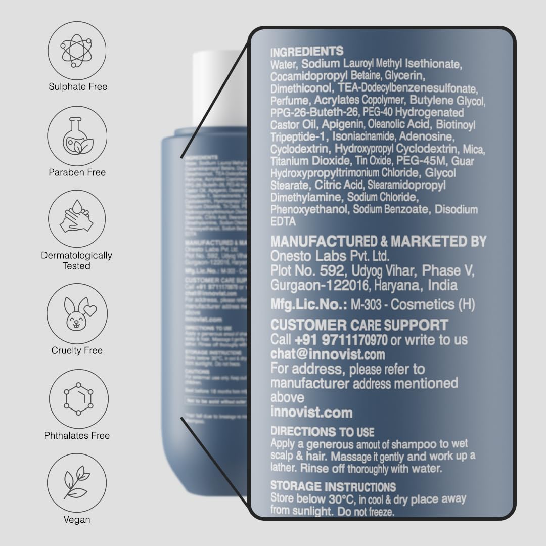 Bare Anatomy Expert Anti-Hair Fall Shampoo (250ml) & Advanced Hair Growth Serum (30ml) | Adenosine, Peptides, Redensyl, Rice Water, & Rosemary | Hair Growth & Hair Fall Control Combo for Women & Men