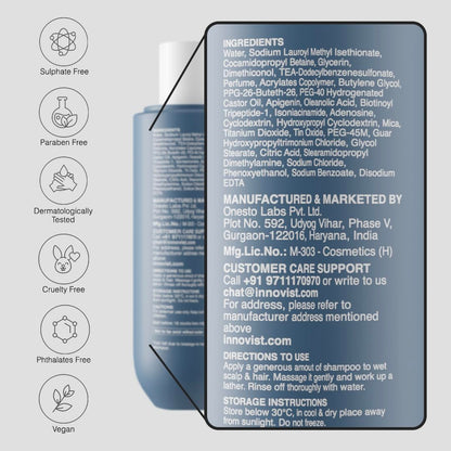 Bare Anatomy Expert Anti-Hair Fall Shampoo (250ml) & Advanced Hair Growth Serum (30ml) | Adenosine, Peptides, Redensyl, Rice Water, & Rosemary | Hair Growth & Hair Fall Control Combo for Women & Men