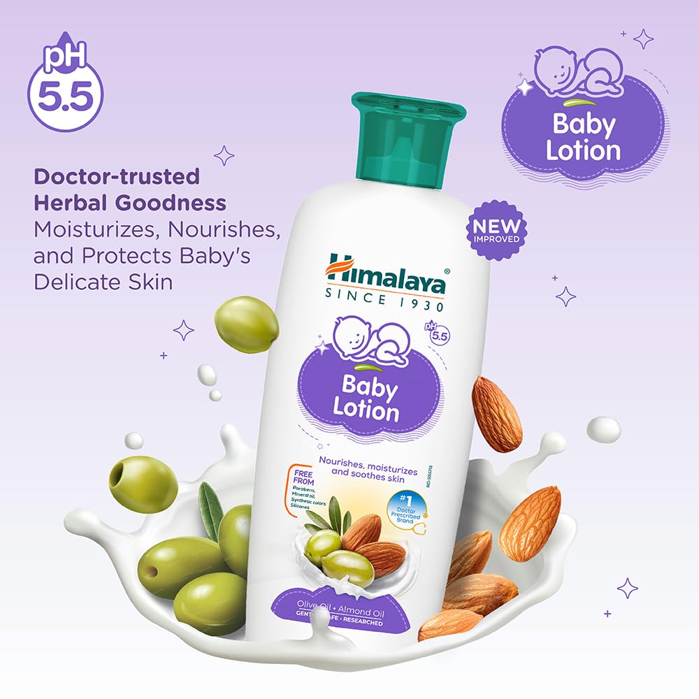 Himalaya Baby Lotion with Almond and Olive Oil, 200ml