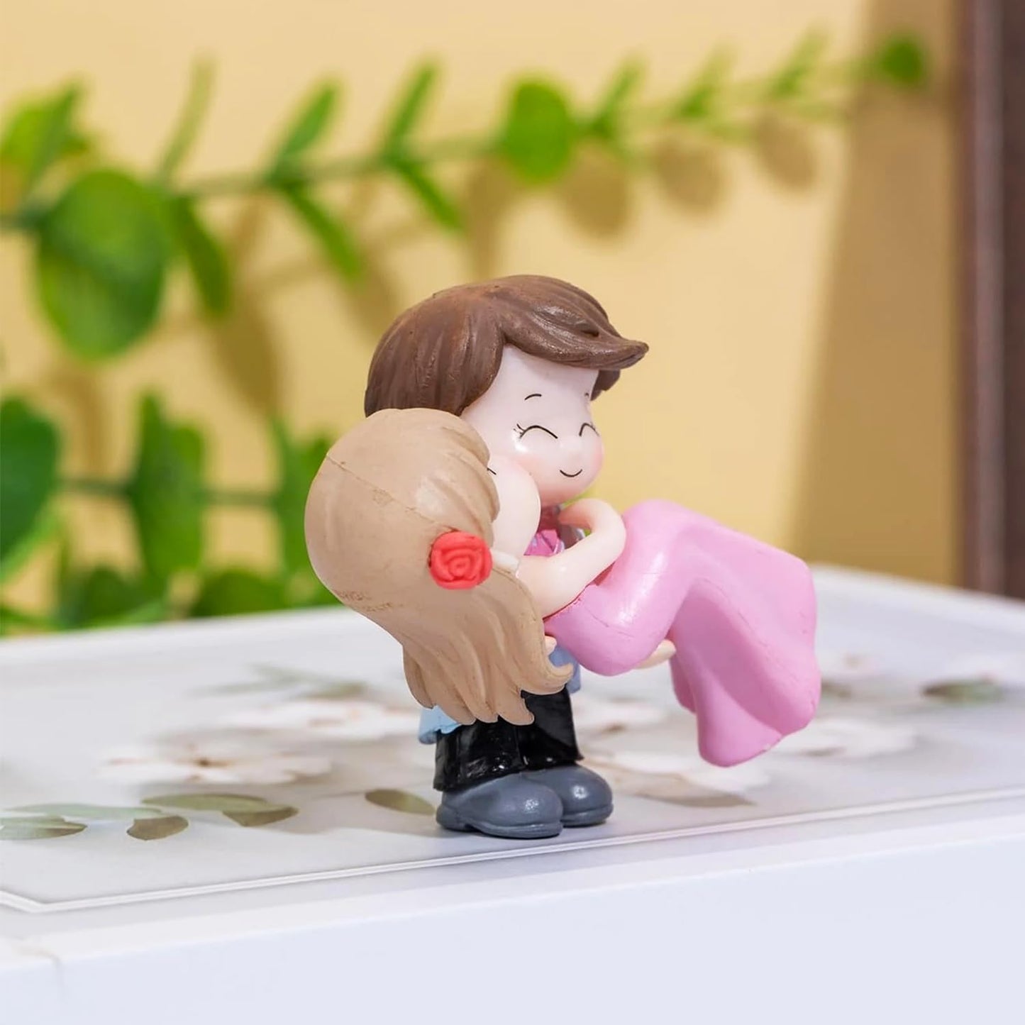 ascension Lovely Couple Gift for Girlfriend Boyfriend Husband Wife Her Him | Miniature Showpiece Valentines Day Gift for Love Valentine Day Decoration Items Romantic Couple Statue Showpiece