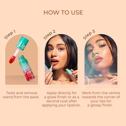 LoveChild Masaba Lip Gelato Tinted Lip Oil | Hydrating, Luminous finish |With Vitamin E, Jojoba oil, Hyaluronic Acid & Shea Butter, Raspberry Rose, 5ml