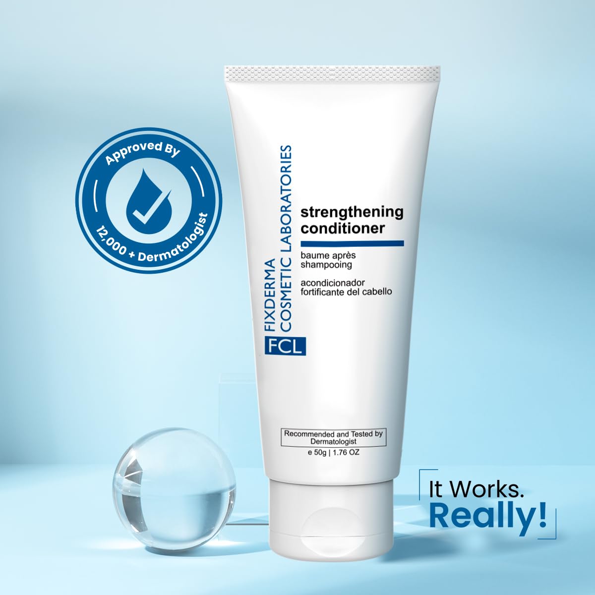 FCL Strengthening Hair Conditioner for Women & Men | Strengthens Hair, Shiny & Healthy | for Dry Hair | Paraben & Sulphate Free - 50gm