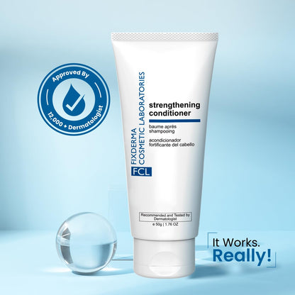 FCL Strengthening Hair Conditioner for Women & Men | Strengthens Hair, Shiny & Healthy | for Dry Hair | Paraben & Sulphate Free - 50gm