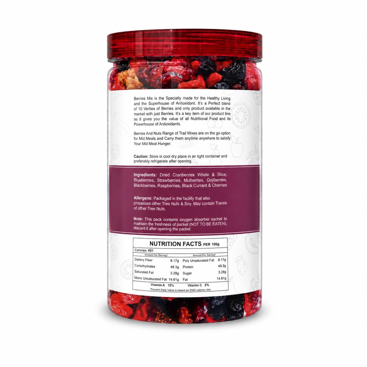 Berries And Nuts International Super Berries Mix | High in Antioxidants | 200 Gram