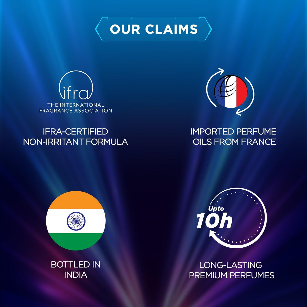 Promotional graphic with IFRA, France, India, and time duration logos on a blue background.