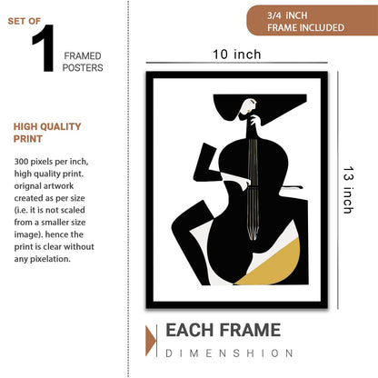 minimal modern art painting for wall decoration framed - wall framed poster/painting for home decoration ''single frame black '' (theme - minimal)(10x13 inches)