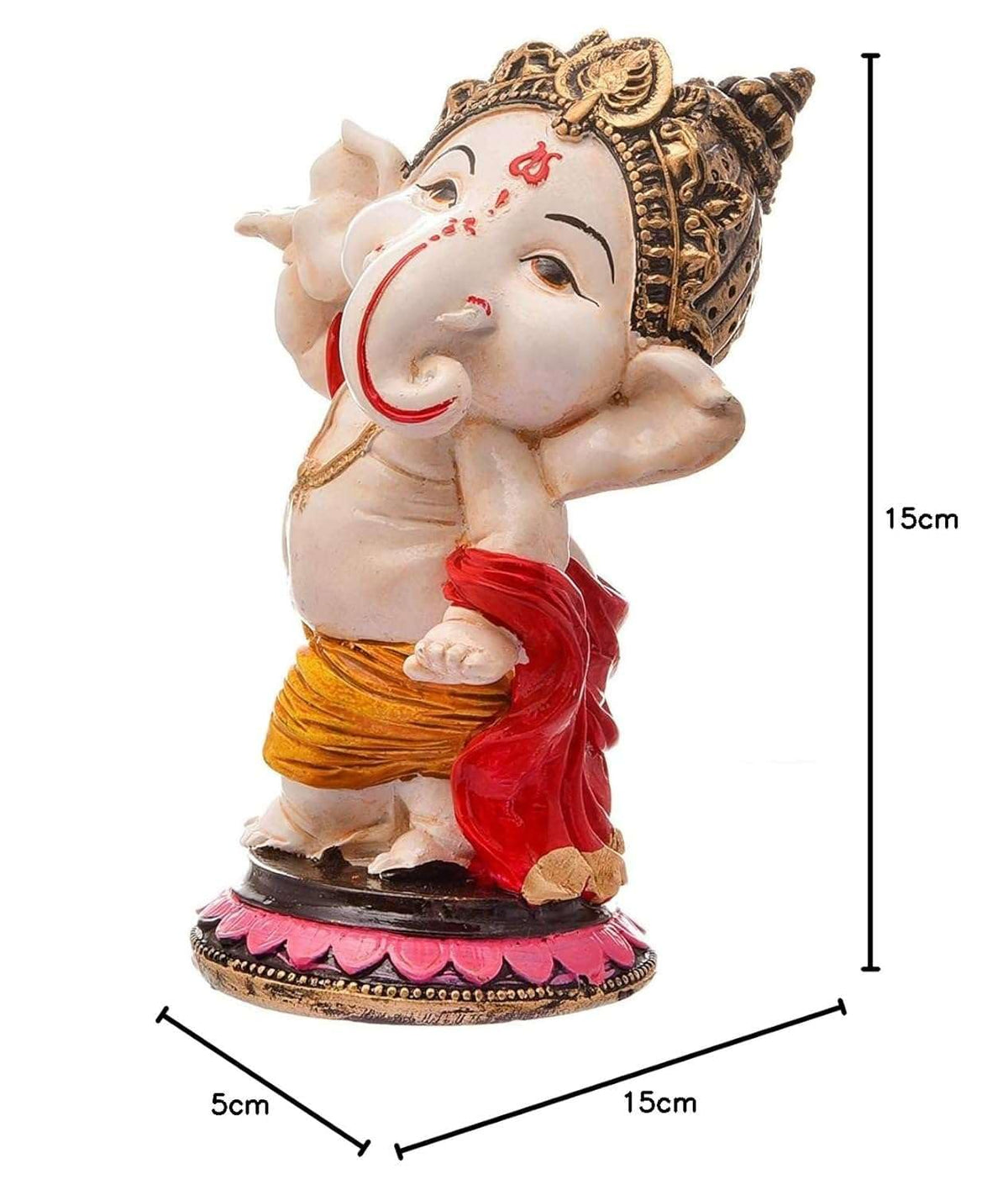 Handcrafted Resin Dancing Ganesh Idol Showpiece for Home Decor Office Table Temple Spiritual Gift Figurine Decorative Statue