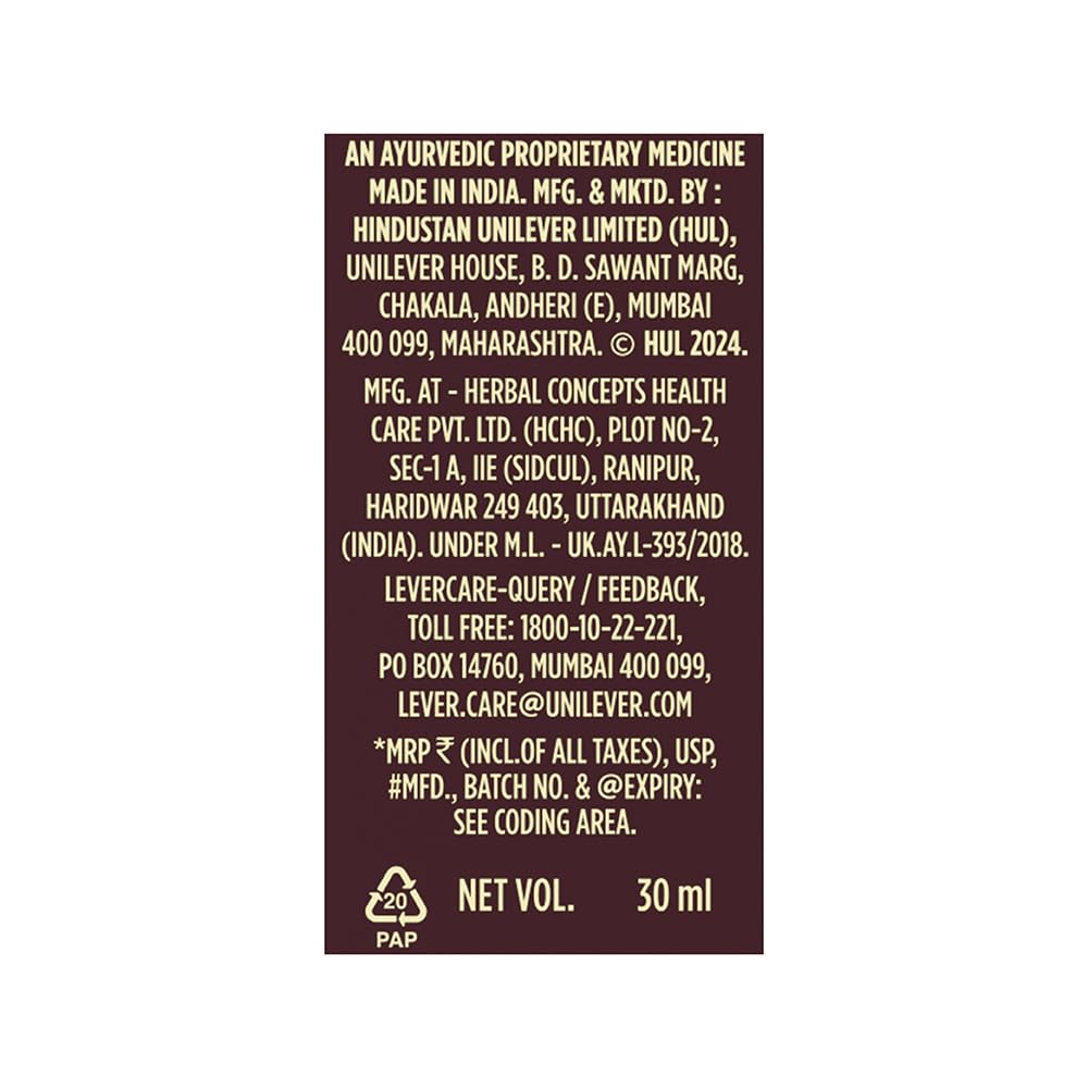 Back label of a medicine container with text and branding details on a white background