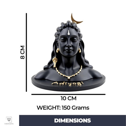 UNOVATE Adiyogi Statue for Car Dashboard, Adiyogi Statue - 3 Inch Shiv Idol