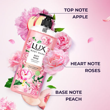 Lux Soft Rose Bodywash with French Rose & Almond Oil, 750 ml