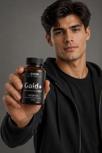BHIM Gold+ Health Supplement with Ashwagandha, Gokhru, Vitamin D3, Magnesium, Vegan, Gluten Free, 30 Tablets