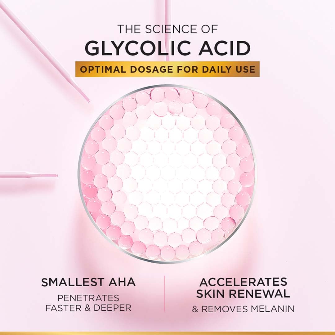 L'Oréal Paris Glycolic Bright Daily Foaming Face Cleanser, 100ml Glycolic Acid face wash | For dull skin | gently cleanses skin | Non-Drying