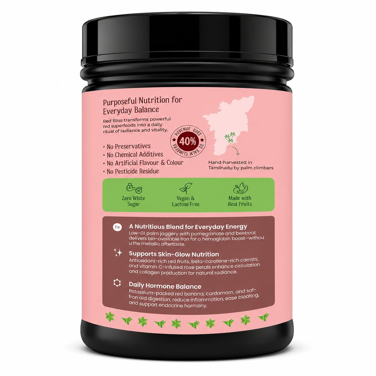 Palm Era Red Bliss Powder | Red Banana, Beetroot & Pomegranate with Palm Jaggery