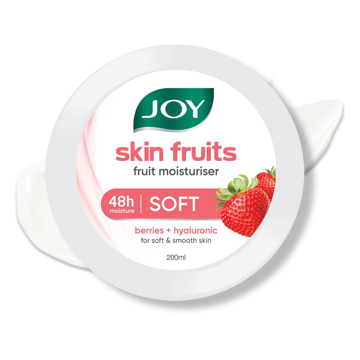 Joy Super Soft Cold Skin Cream for 24 Hr Moisturization - Berries (200ml) - Lightweight & Oil Free Moisturizer For Instant Hydration | Non Sticky & Non Greasy Cream for Hands, Face & Body