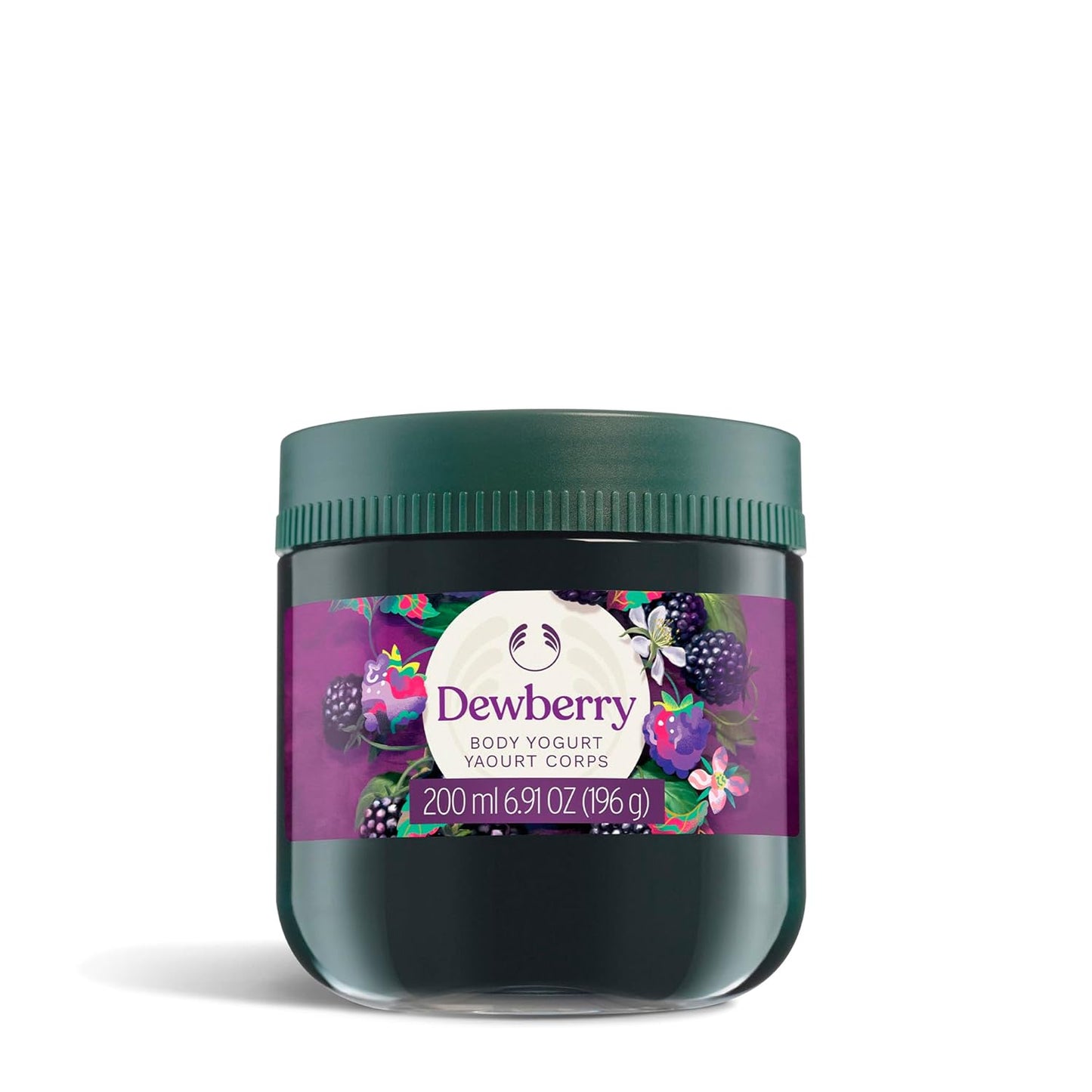 The Body Shop Dewberry Body Yogurt 200ml Lightweight Gel-Cream Body Moisturiser for 48-Hour Hydration, Fast-Absorbing Fruity and Floral Body Lotion with Community Fair Trade Almond Milk